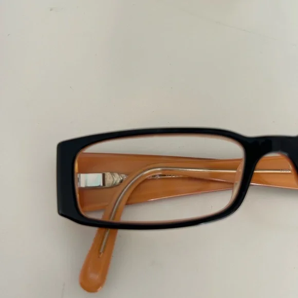 Prada Glasses Black with Burnt Orange VPR 10F 51 16 2BX 101 135 - Picture 6 of 7